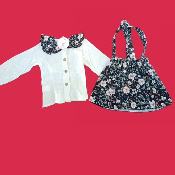 Mibebe baby beautiful matching set size 2-3Y🤍
